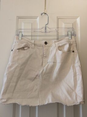 White Altar’d State Jean Skirt